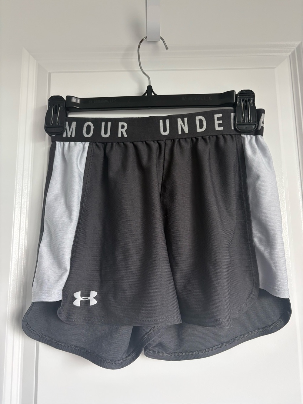 Under Armour Black and White Women's Athletic Shorts